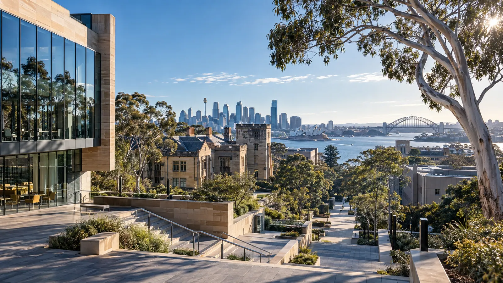 Australia university and landscape