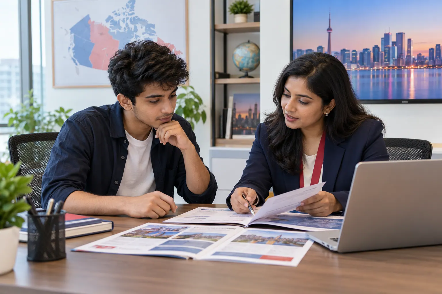 Bangladeshi student receiving education consultancy guidance for Canada