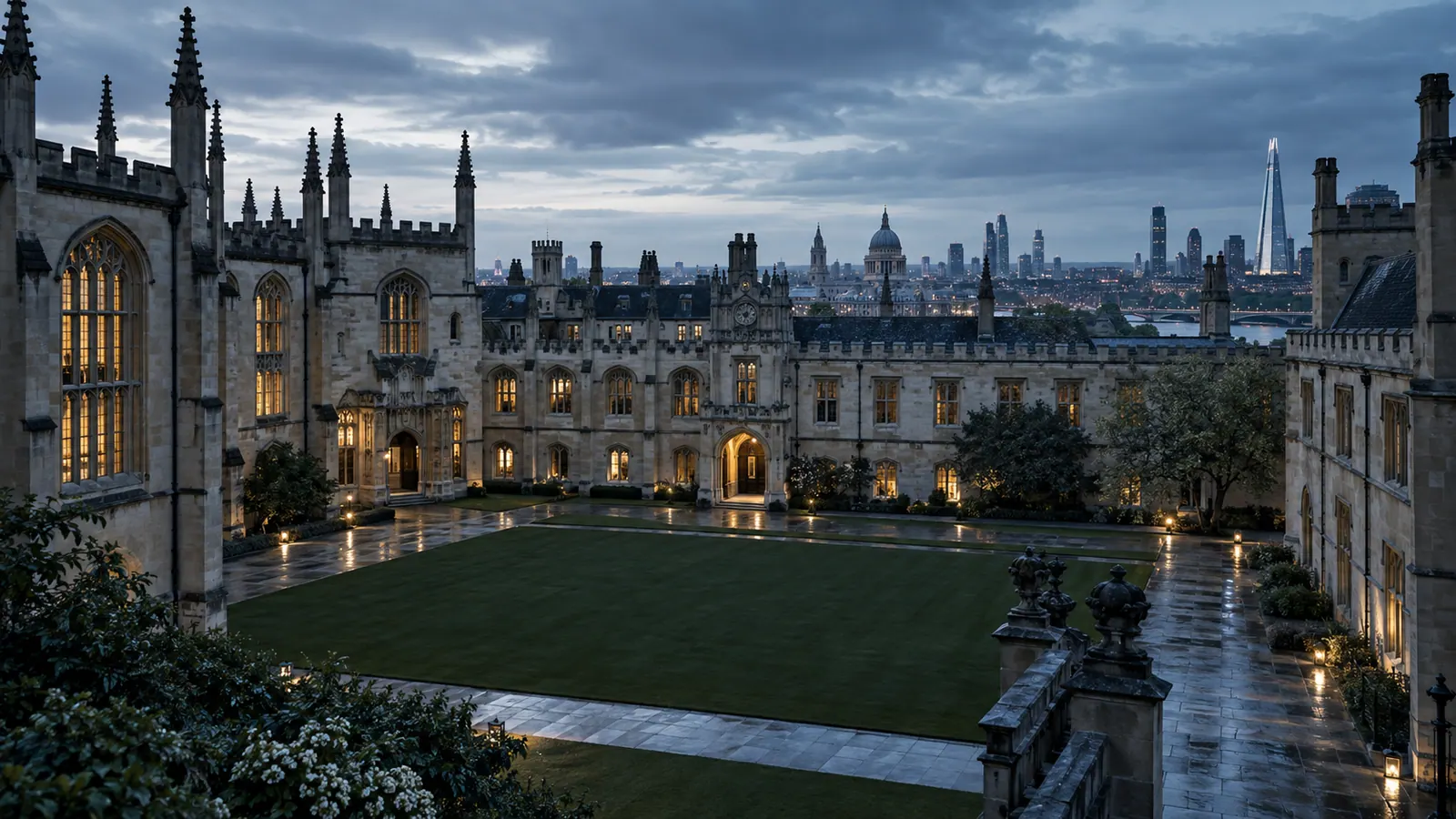 United Kingdom university and landscape