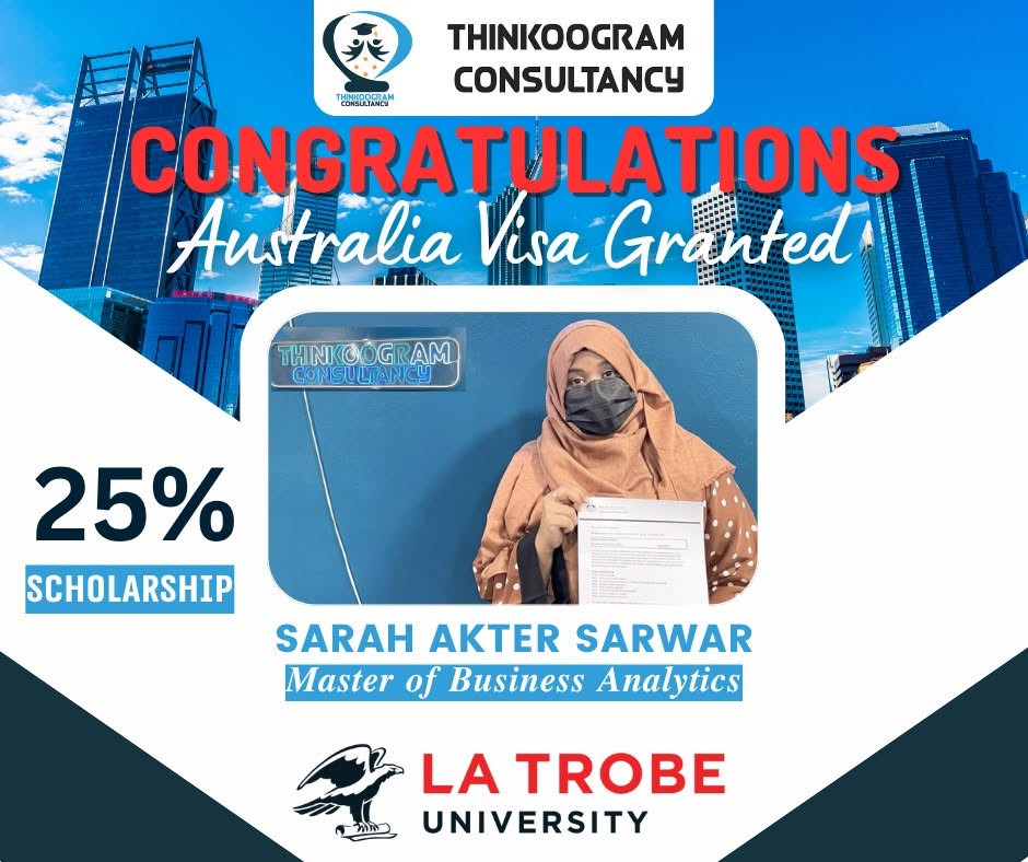 Sarah Akter Sarwar, Master of Business Analytics at La Trobe University